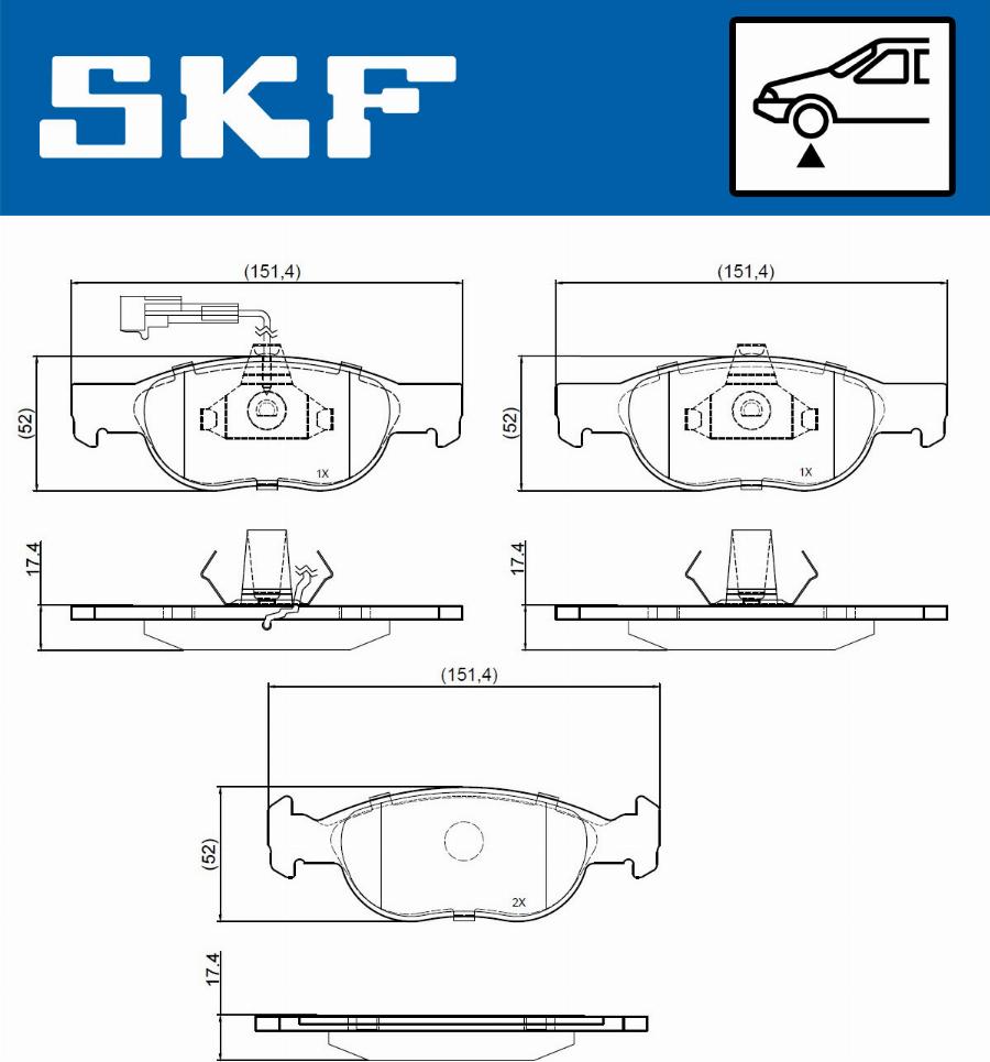 SKF VKBP 80777 E - Kit de plaquettes de frein, frein à disque cwaw.fr