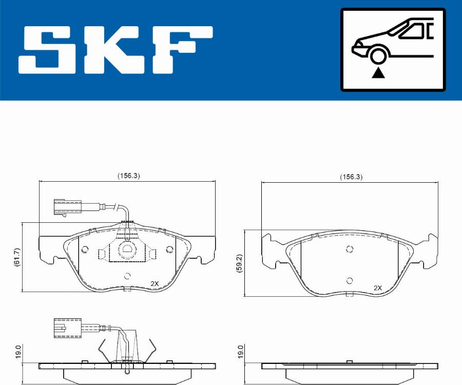 SKF VKBP 81049 E - Kit de plaquettes de frein, frein à disque cwaw.fr