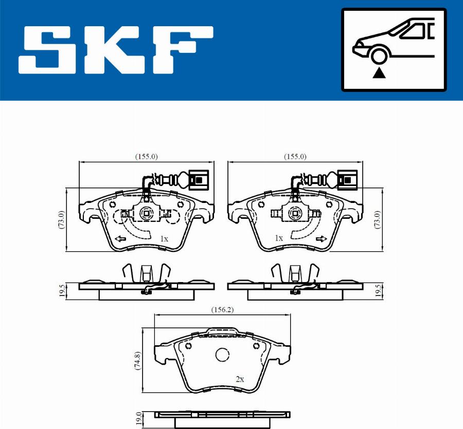 SKF VKBP 81040 E - Kit de plaquettes de frein, frein à disque cwaw.fr