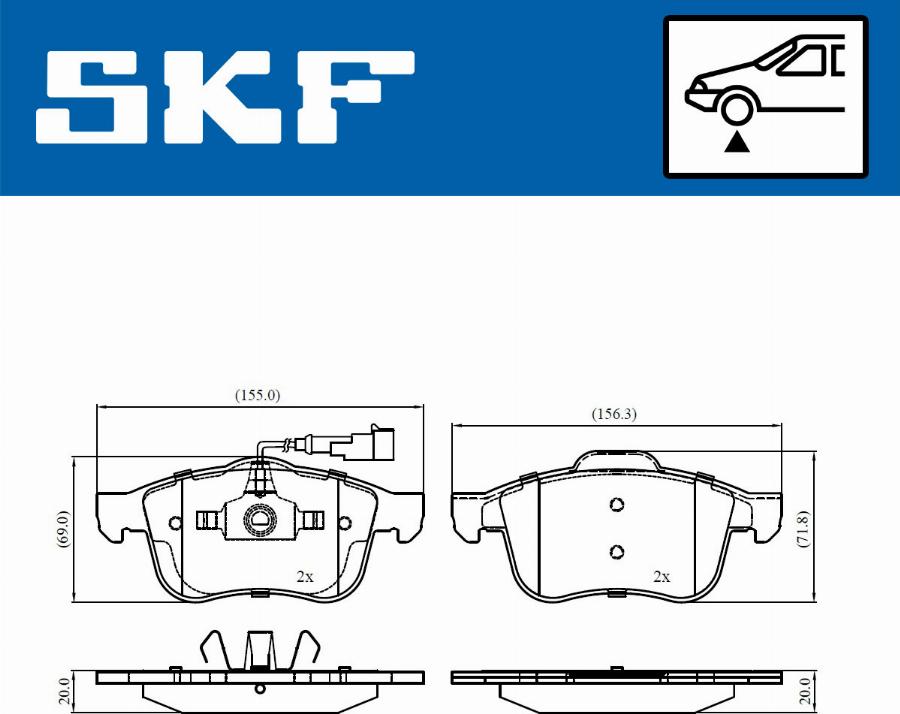 SKF VKBP 81043 E - Kit de plaquettes de frein, frein à disque cwaw.fr