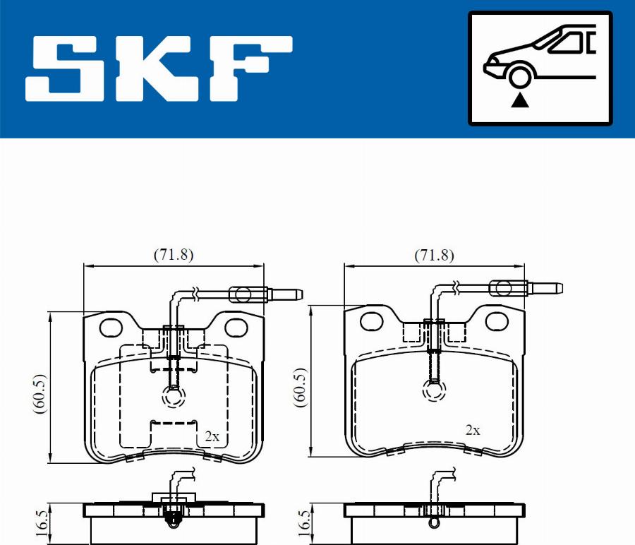 SKF VKBP 81054 E - Kit de plaquettes de frein, frein à disque cwaw.fr