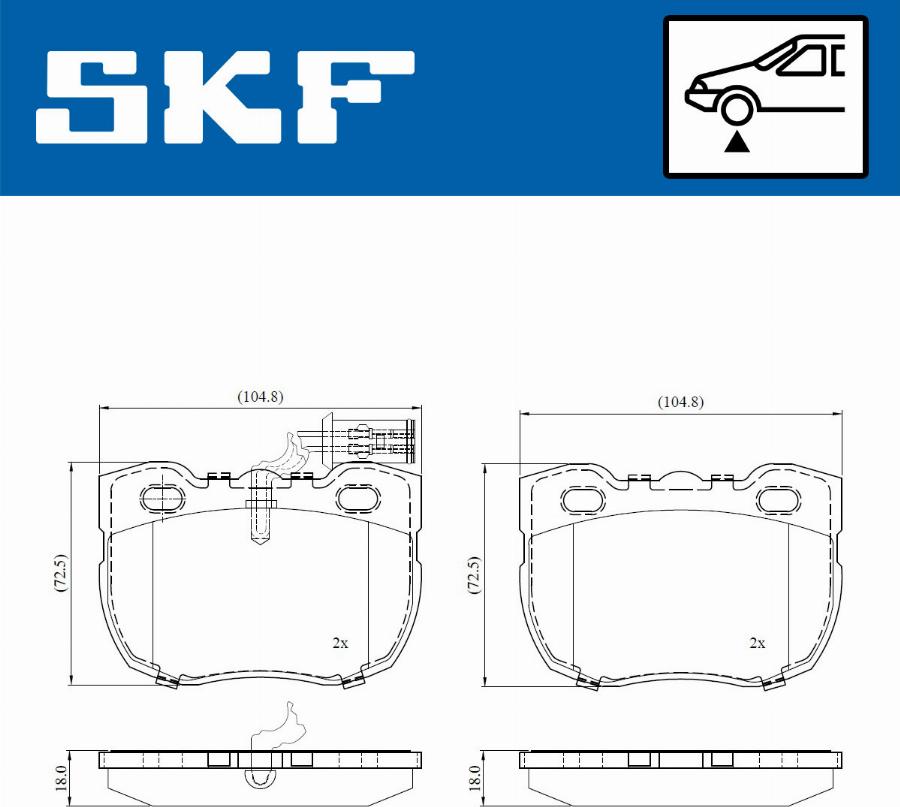 SKF VKBP 81056 E - Kit de plaquettes de frein, frein à disque cwaw.fr