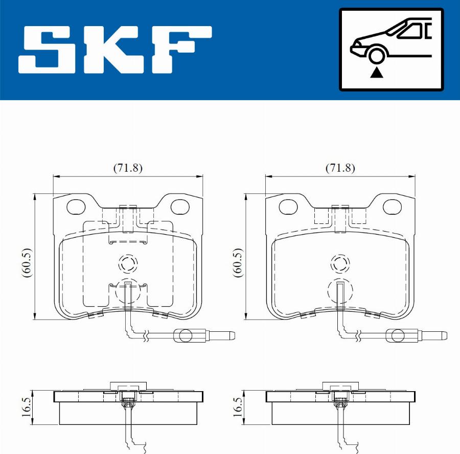 SKF VKBP 81052 E - Kit de plaquettes de frein, frein à disque cwaw.fr