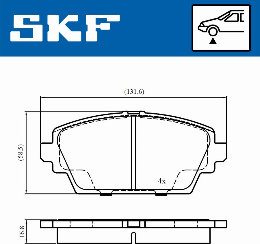 SKF VKBP 81017 - Kit de plaquettes de frein, frein à disque cwaw.fr