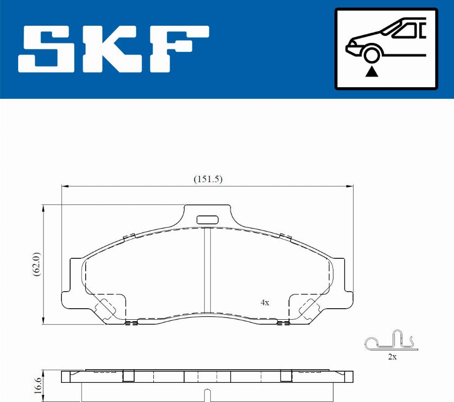 SKF VKBP 81084 A - Kit de plaquettes de frein, frein à disque cwaw.fr