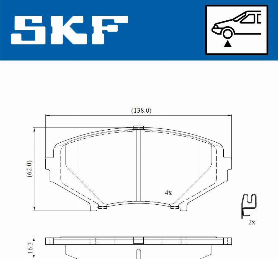 SKF VKBP 81085 A - Kit de plaquettes de frein, frein à disque cwaw.fr