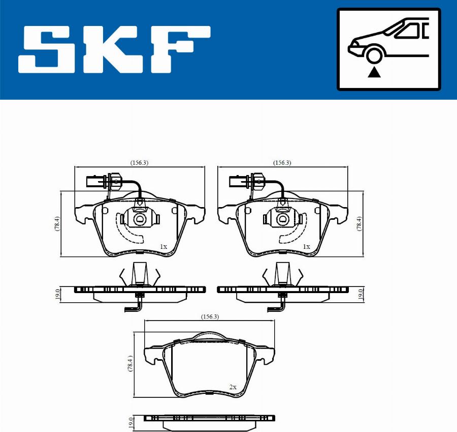 SKF VKBP 81036 E - Kit de plaquettes de frein, frein à disque cwaw.fr