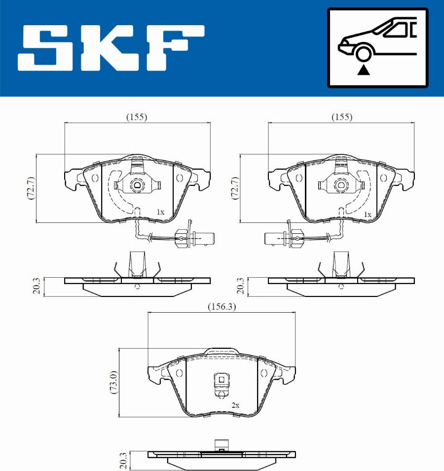 SKF VKBP 81038 E - Kit de plaquettes de frein, frein à disque cwaw.fr