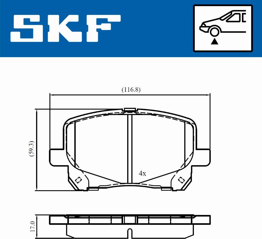 SKF VKBP 81025 - Kit de plaquettes de frein, frein à disque cwaw.fr