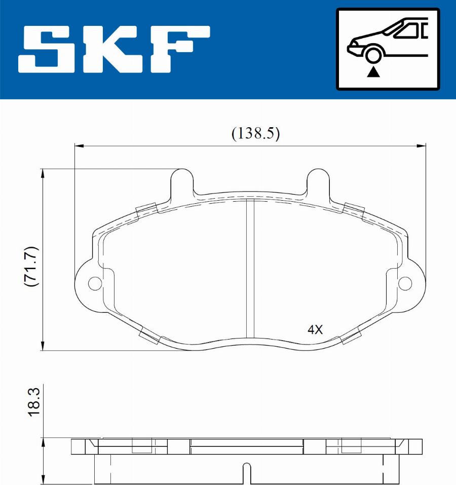 SKF VKBP 81028 - Kit de plaquettes de frein, frein à disque cwaw.fr