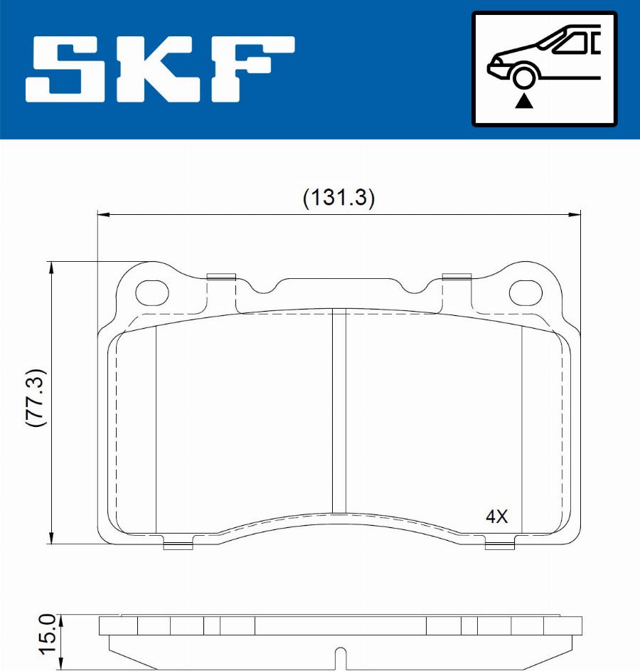 SKF VKBP 81022 - Kit de plaquettes de frein, frein à disque cwaw.fr