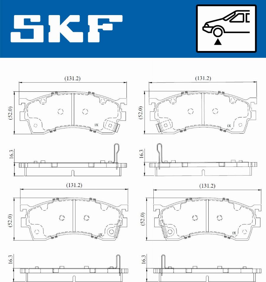 SKF VKBP 81107 A - Kit de plaquettes de frein, frein à disque cwaw.fr