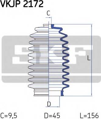 SKF VKJP 2172 - Jeu de joints-soufflets, direction cwaw.fr