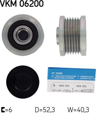 SKF VKM 06200 - Poulie, alternateur cwaw.fr