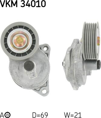 SKF VKM 34010 - Poulie renvoi / transmission, courroie trapézoïdale à nervures cwaw.fr