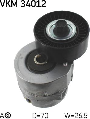 SKF VKM 34012 - Poulie renvoi / transmission, courroie trapézoïdale à nervures cwaw.fr