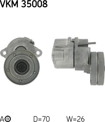 SKF VKM 35008 - Poulie renvoi / transmission, courroie trapézoïdale à nervures cwaw.fr