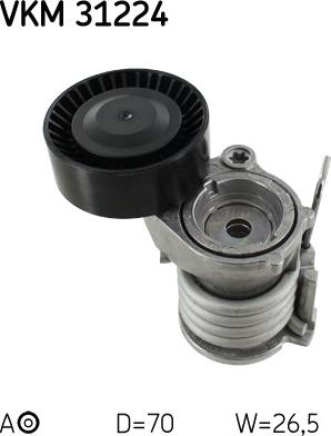 SKF VKM 31224 - Poulie renvoi / transmission, courroie trapézoïdale à nervures cwaw.fr