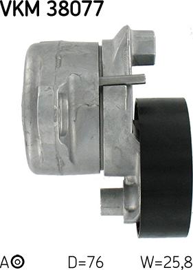 SKF VKM 38077 - Poulie renvoi / transmission, courroie trapézoïdale à nervures cwaw.fr