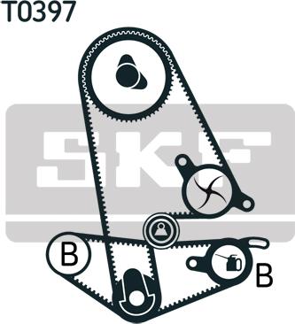 SKF VKMC 93011 - Pompe à eau + kit de courroie de distribution cwaw.fr