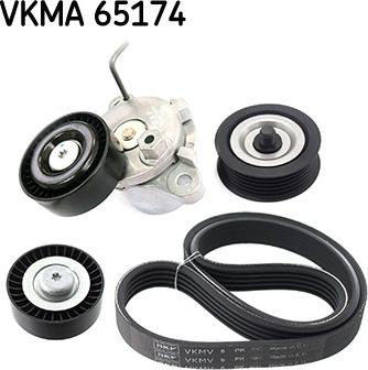 SKF VKMA 65174 - Jeu de courroies trapézoïdales à nervures cwaw.fr