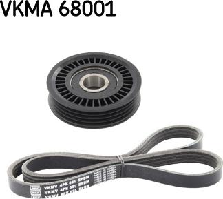 SKF VKMA 68001 - Jeu de courroies trapézoïdales à nervures cwaw.fr