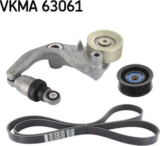 SKF VKMA 63061 - Jeu de courroies trapézoïdales à nervures cwaw.fr