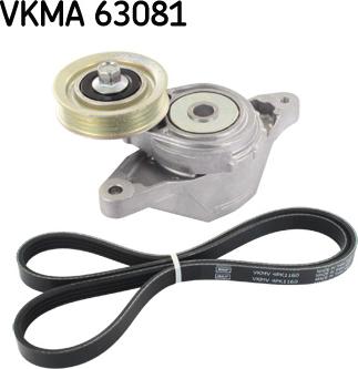 SKF VKMA 63081 - Jeu de courroies trapézoïdales à nervures cwaw.fr