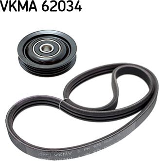 SKF VKMA 62034 - Jeu de courroies trapézoïdales à nervures cwaw.fr