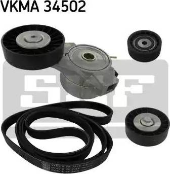 SKF VKMA 34502 - Jeu de courroies trapézoïdales à nervures cwaw.fr