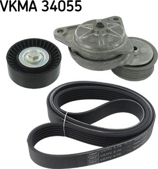 SKF VKMA 34055 - Jeu de courroies trapézoïdales à nervures cwaw.fr