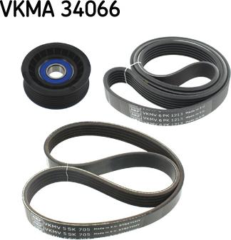 SKF VKMA 34066 - Jeu de courroies trapézoïdales à nervures cwaw.fr