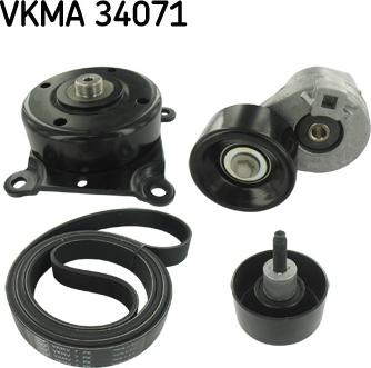 SKF VKMA 34071 - Jeu de courroies trapézoïdales à nervures cwaw.fr