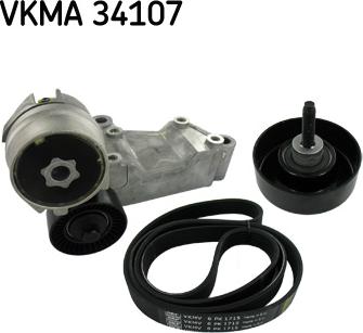 SKF VKMA 34107 - Jeu de courroies trapézoïdales à nervures cwaw.fr