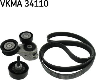 SKF VKMA 34110 - Jeu de courroies trapézoïdales à nervures cwaw.fr