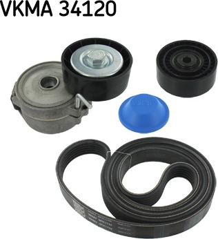 SKF VKMA 34120 - Jeu de courroies trapézoïdales à nervures cwaw.fr