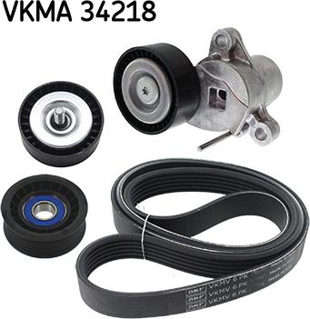 SKF VKMA 34218 - Jeu de courroies trapézoïdales à nervures cwaw.fr