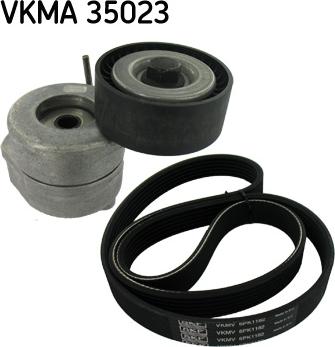 SKF VKMA 35023 - Jeu de courroies trapézoïdales à nervures cwaw.fr