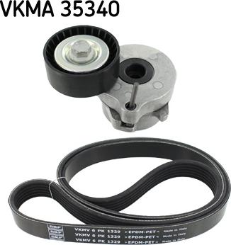 SKF VKMA 35340 - Jeu de courroies trapézoïdales à nervures cwaw.fr