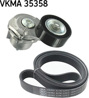 SKF VKMA 35358 - Jeu de courroies trapézoïdales à nervures cwaw.fr