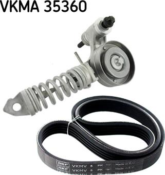 SKF VKMA 35360 - Jeu de courroies trapézoïdales à nervures cwaw.fr