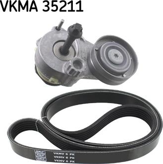 SKF VKMA 35211 - Jeu de courroies trapézoïdales à nervures cwaw.fr