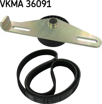 SKF VKMA 36091 - Jeu de courroies trapézoïdales à nervures cwaw.fr