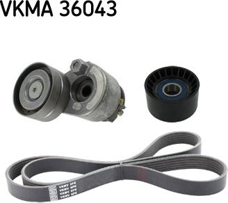 SKF VKMA 36043 - Jeu de courroies trapézoïdales à nervures cwaw.fr