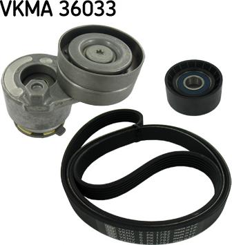 SKF VKMA 36033 - Jeu de courroies trapézoïdales à nervures cwaw.fr