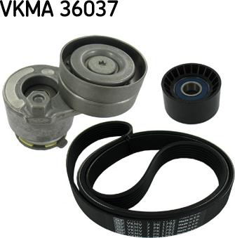 SKF VKMA 36037 - Jeu de courroies trapézoïdales à nervures cwaw.fr