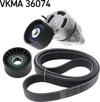 SKF VKMA 36074 - Jeu de courroies trapézoïdales à nervures cwaw.fr