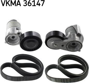 SKF VKMA 36147 - Jeu de courroies trapézoïdales à nervures cwaw.fr