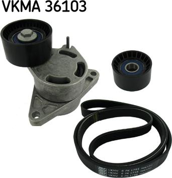 SKF VKMA 36103 - Jeu de courroies trapézoïdales à nervures cwaw.fr