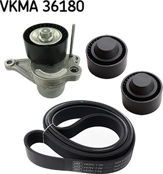 SKF VKMA 36180 - Jeu de courroies trapézoïdales à nervures cwaw.fr